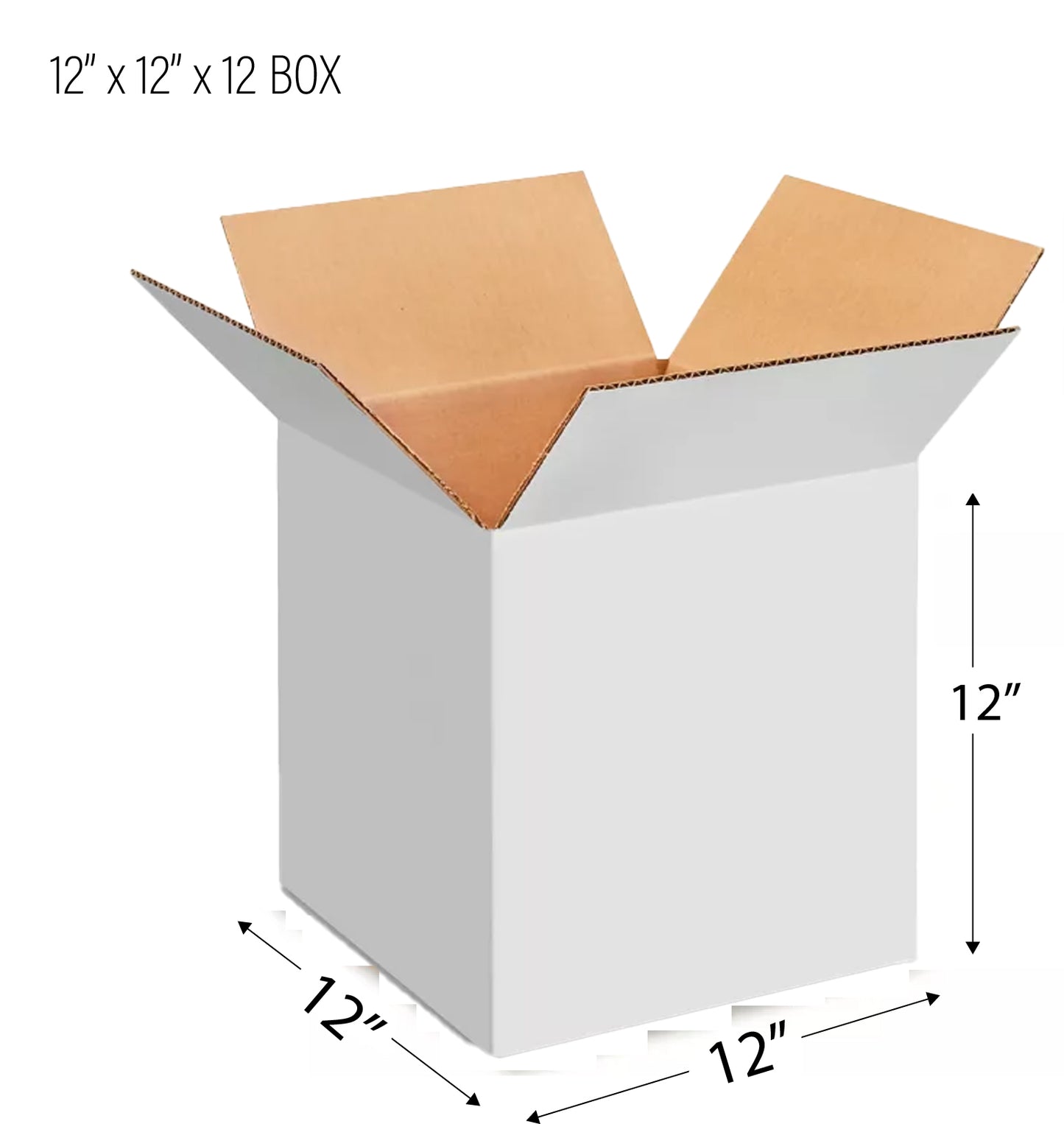 SHIPPING BOXES 12" x 12" x 12"  WHITE FROM 50 BOXES