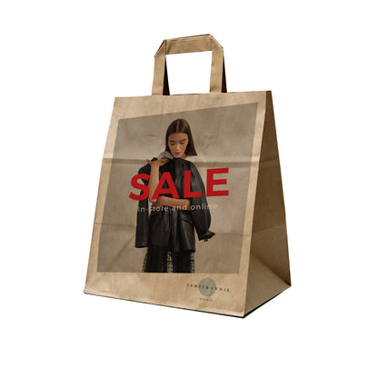 DORAL BAG - KRAFT - CUSTOM PRINTING - 14" X 9 1/2" X 16" - FROM 100 BAGS