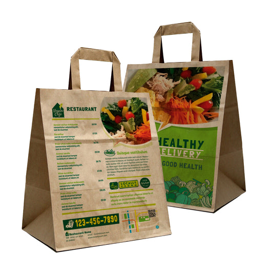 DORAL BAG - KRAFT - CUSTOM PRINTING - 14" X 9 1/2" X 16" - FROM 100 BAGS