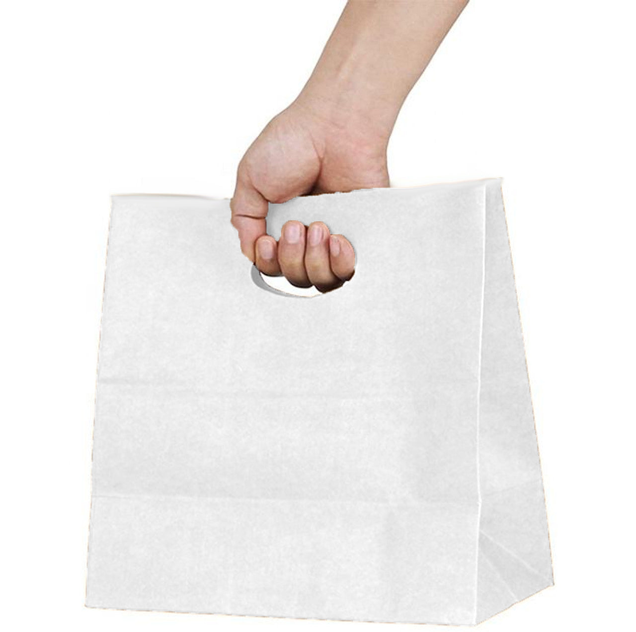 BRICKELL WHITE BAG (BLANK)  - 11" x 6" x 11" - FROM 250 BAGS PACK