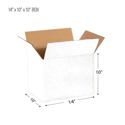 SHIPPING BOXES 14" x 10" x 10"  WHITE FROM 50 BOXES