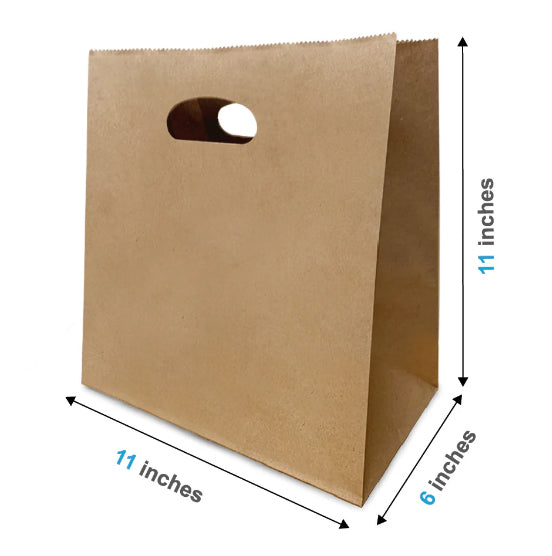 BRICKELL KRAFT BAG (BLANK) - 11" x 6" x 11" - FROM 250 BAGS PACK